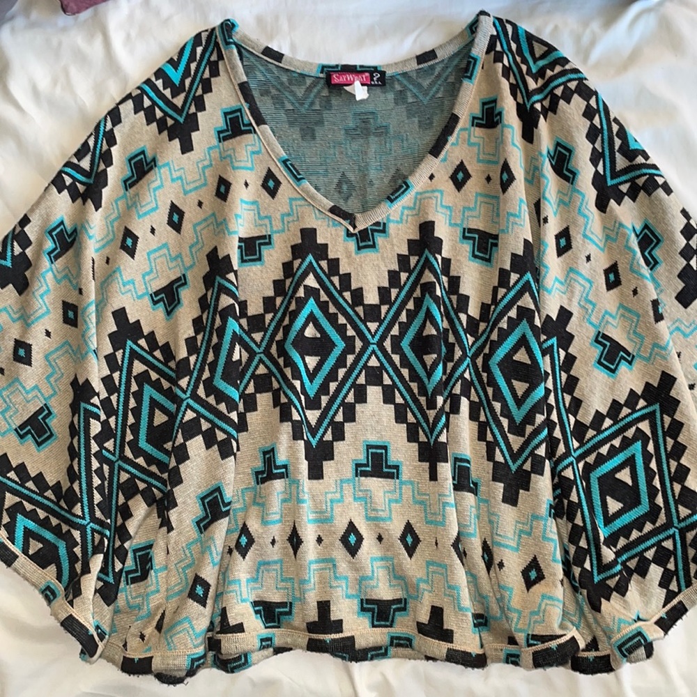 Large Overthrow Boho Shirt - Picture 1 of 7